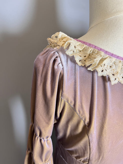 Vintage Lavender Velvet Gunne Sax Dress with Lace Trim and Bell Sleeves – Purple Gunne Sax Dresses 70s Plus SIze